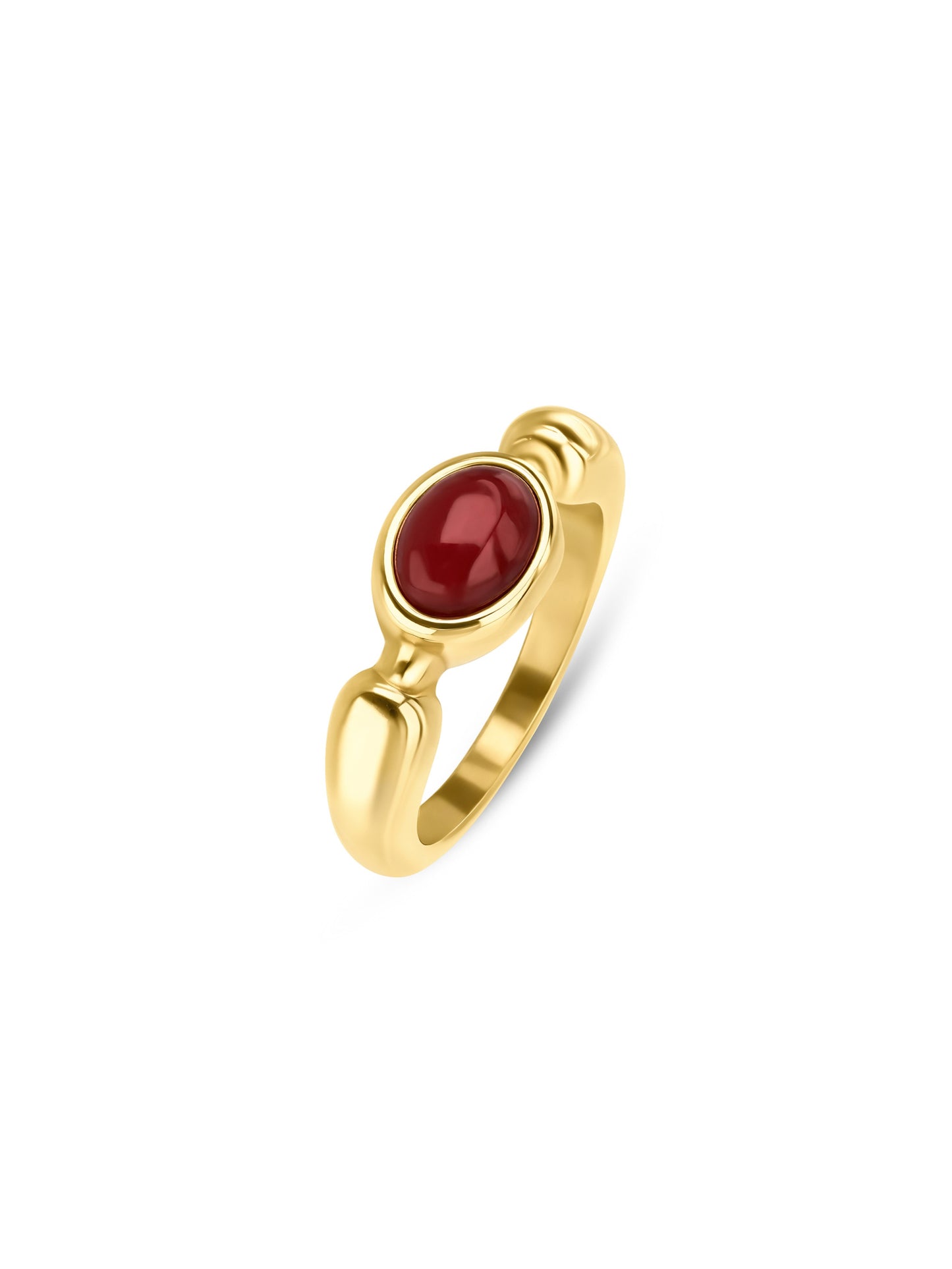 Anillo Red Flame Gold