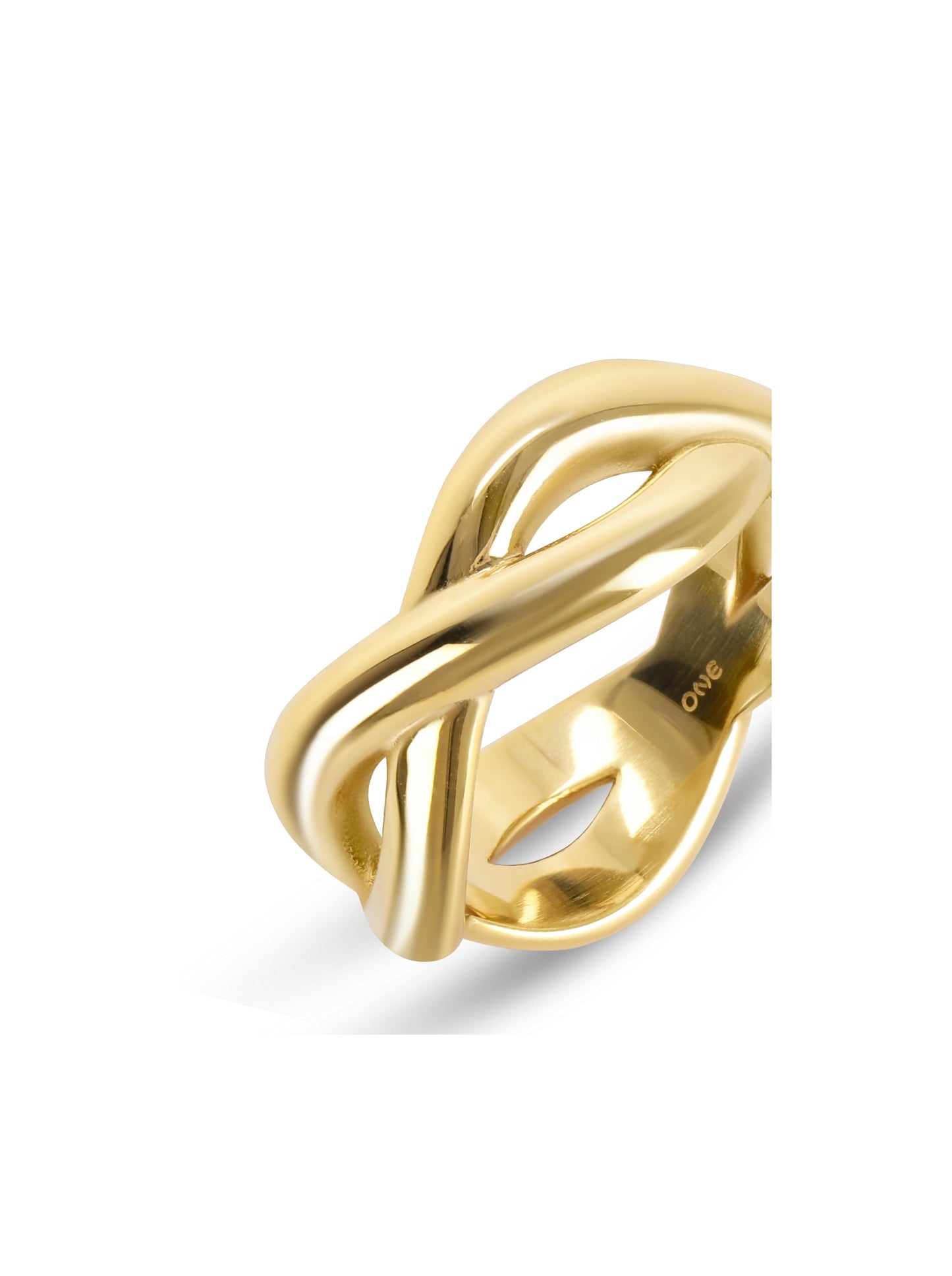Anillo Infinity Crossed Gold