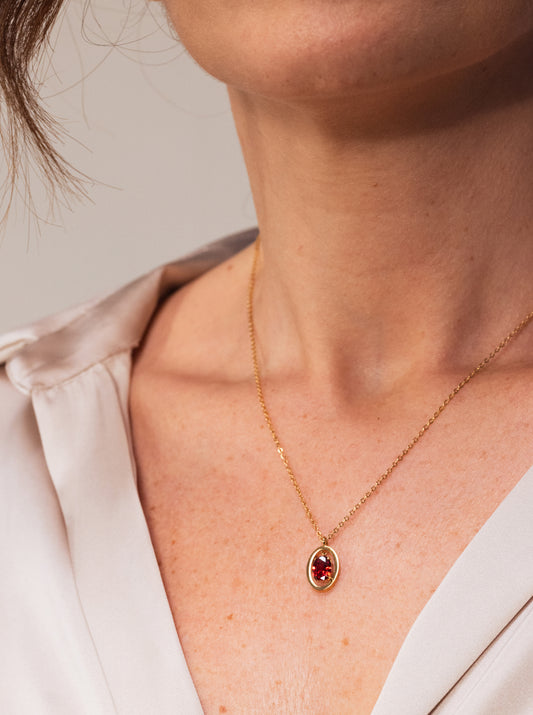 Collar Birthstone Enero - Protección