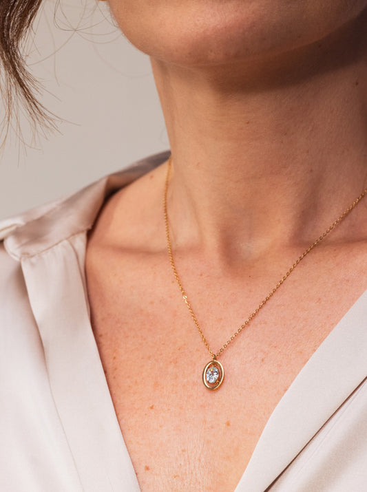 Collar Birthstone Marzo - Serenidad