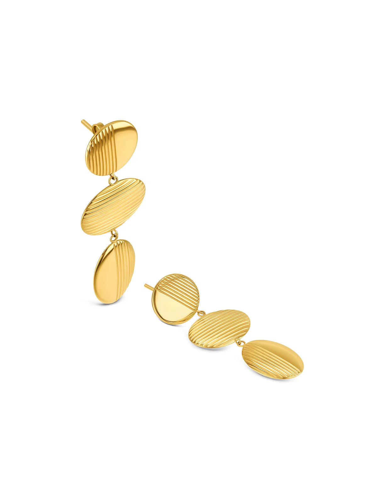 Aros Plissé Long Gold
