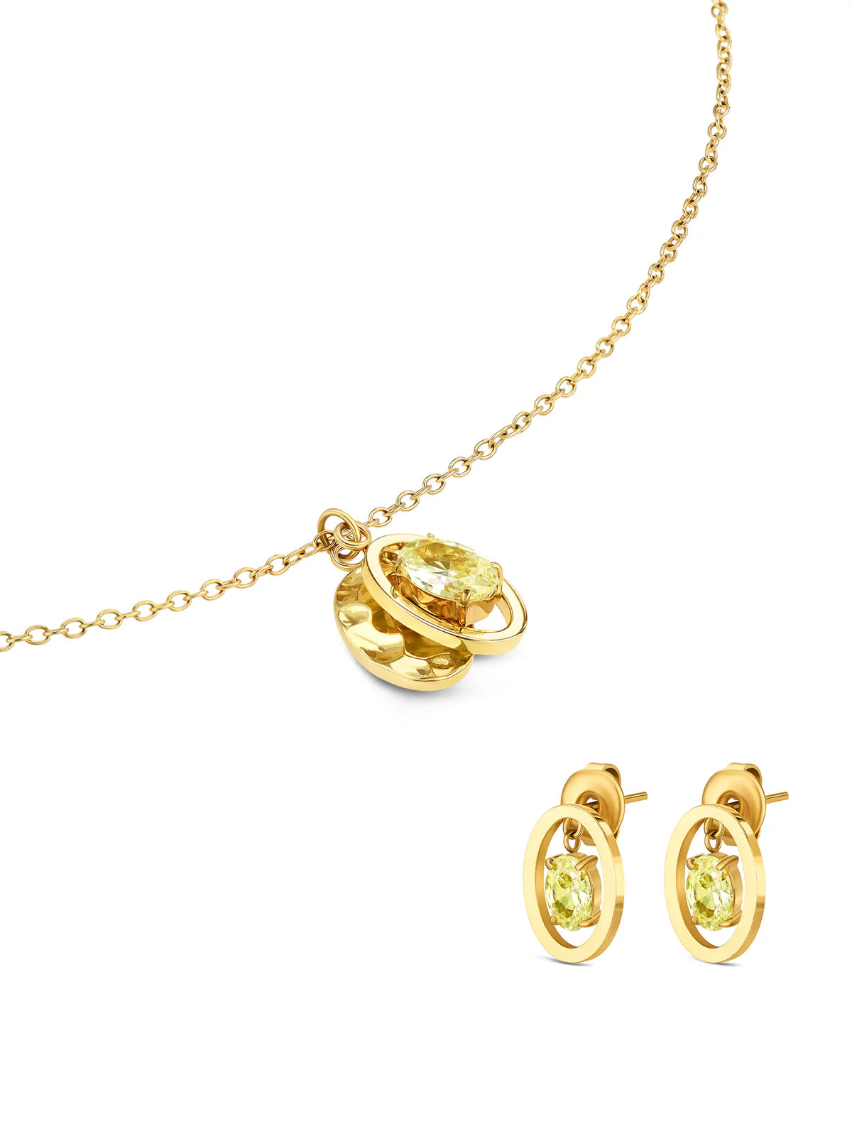 Set Collar y Aros Birthstone Agosto