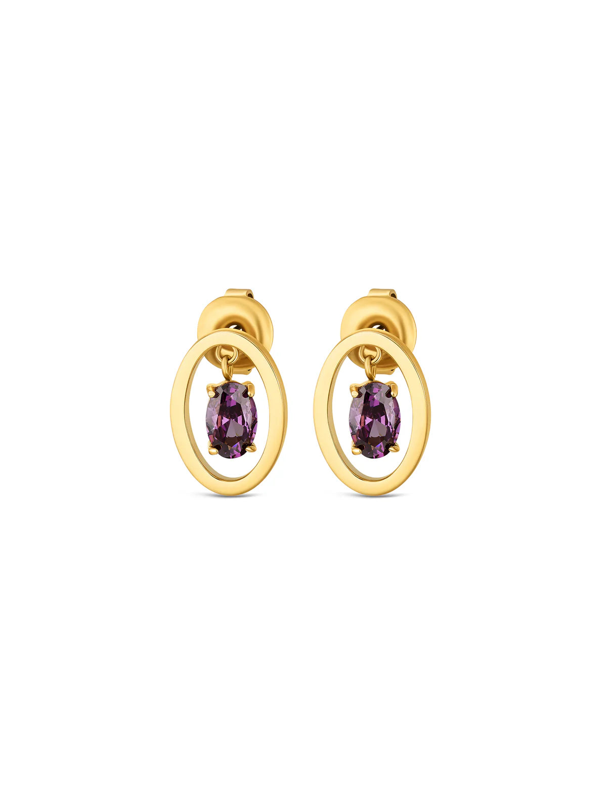 Set Collar y Aros Birthstone Febrero