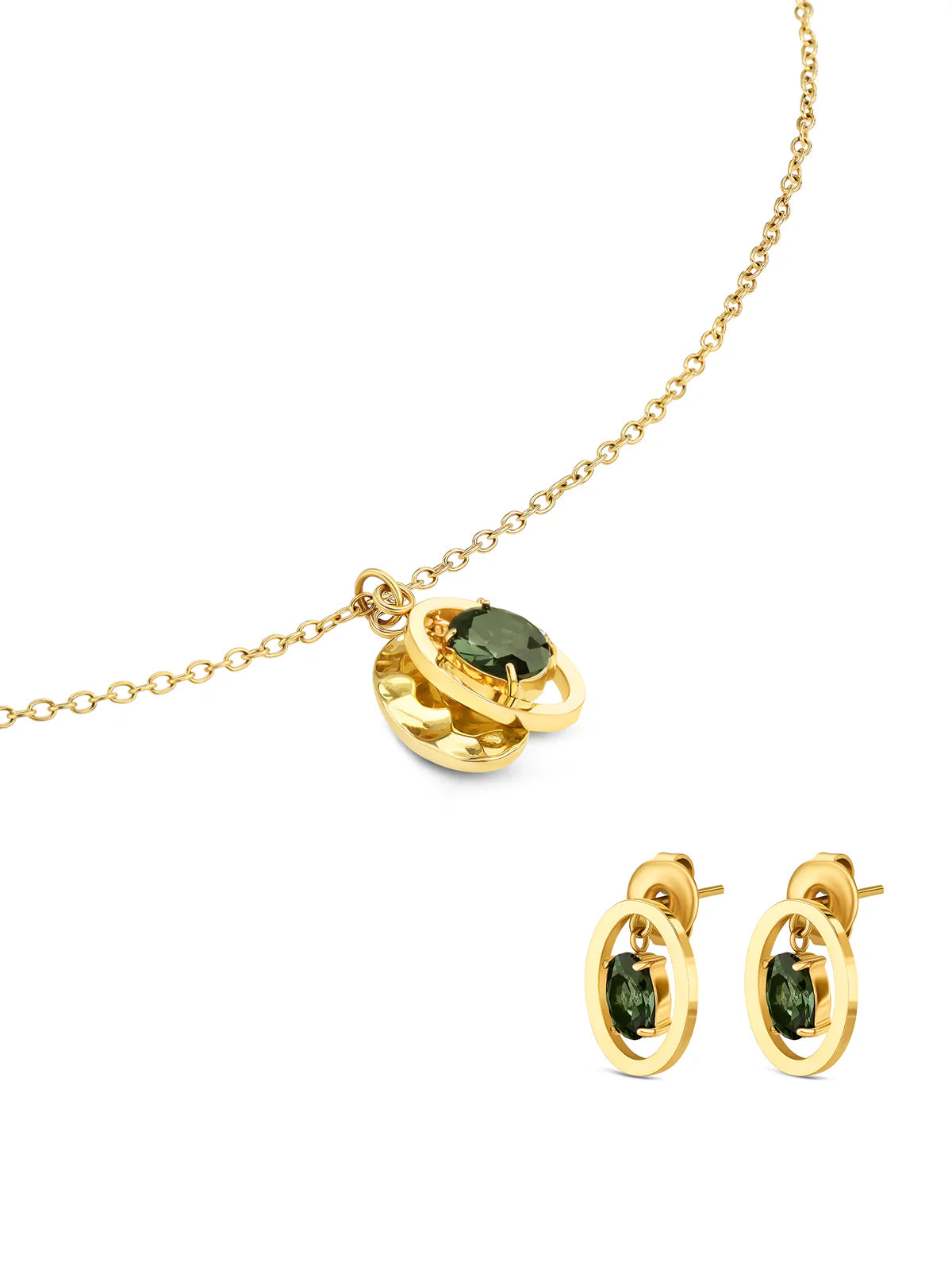 Set Collar y Aros Birthstone Mayo