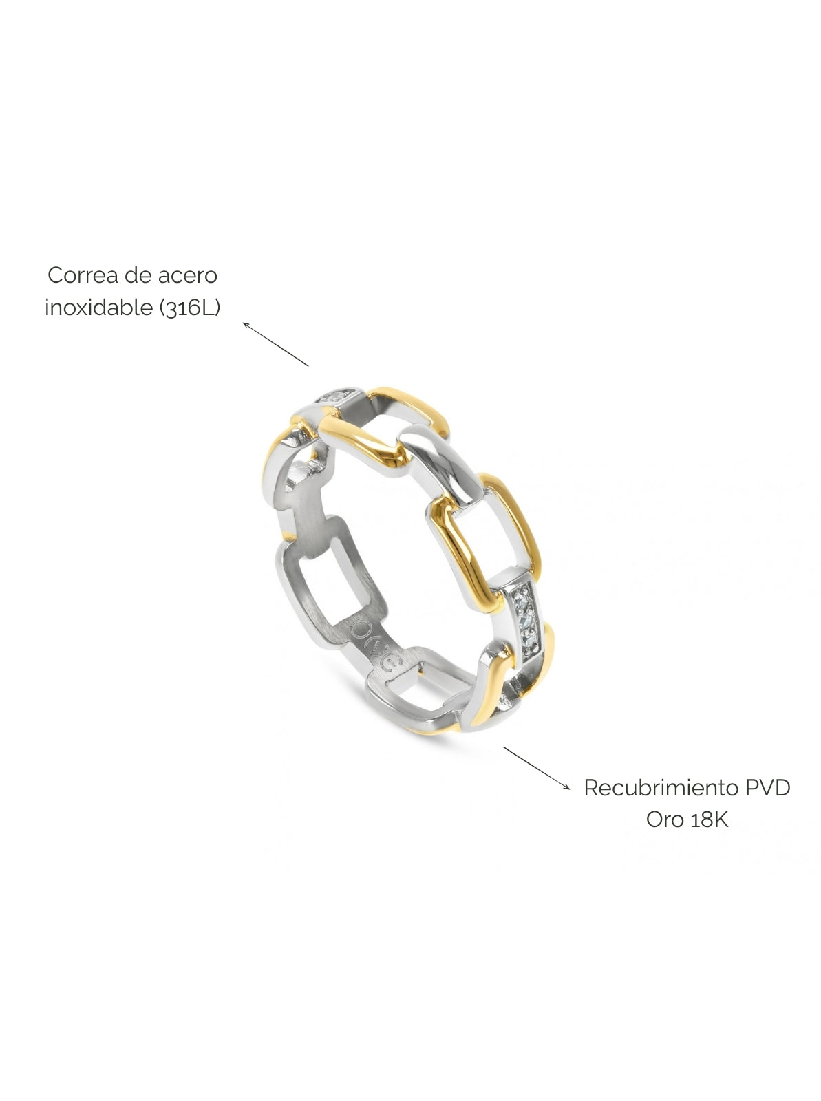 Anillo Butterfly Square