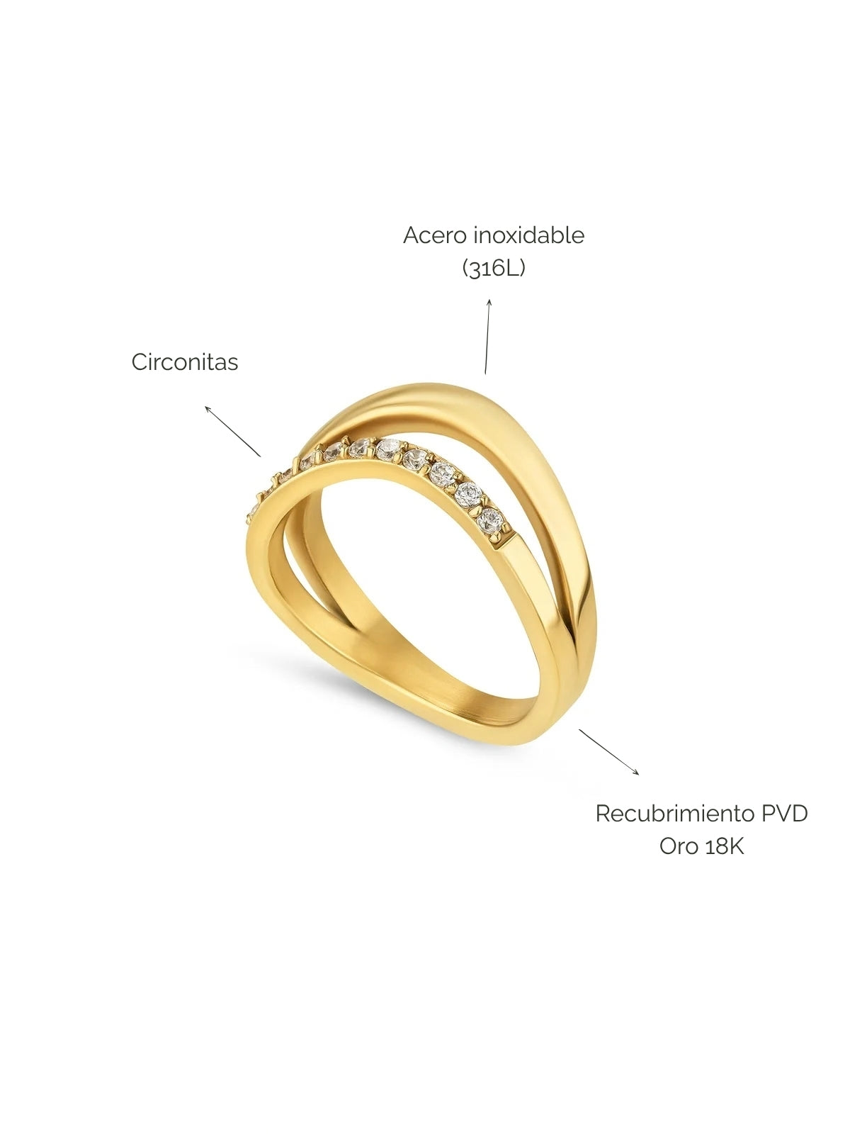 Anillo London 56 Gold