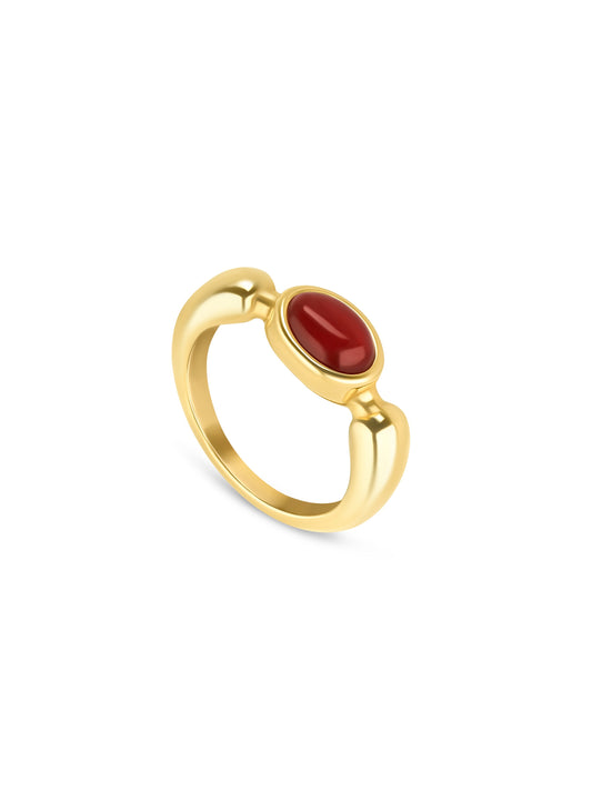 Anillo Red Flame Gold