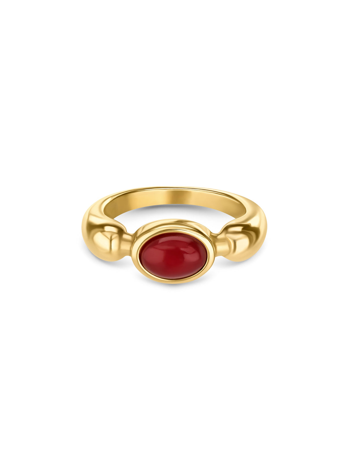 Anillo Red Flame Gold