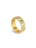 Anillo Chess Crystal Gold