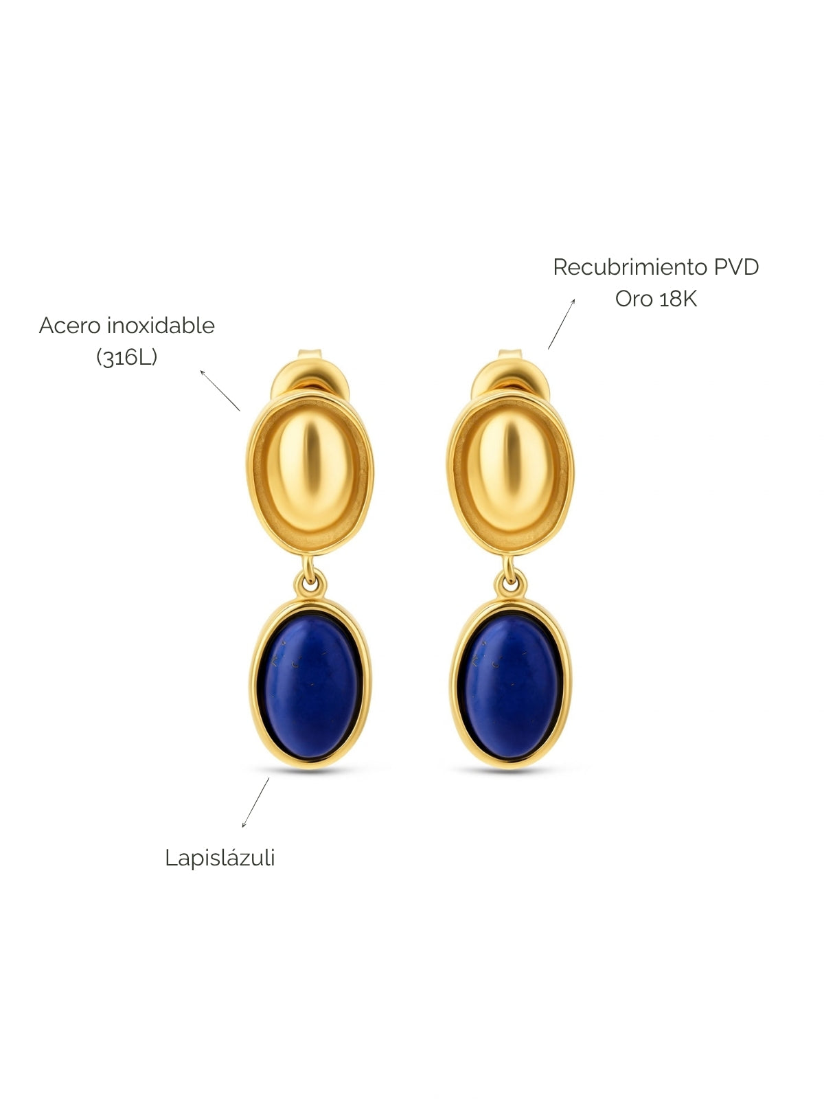Aros Element Blue Long Gold