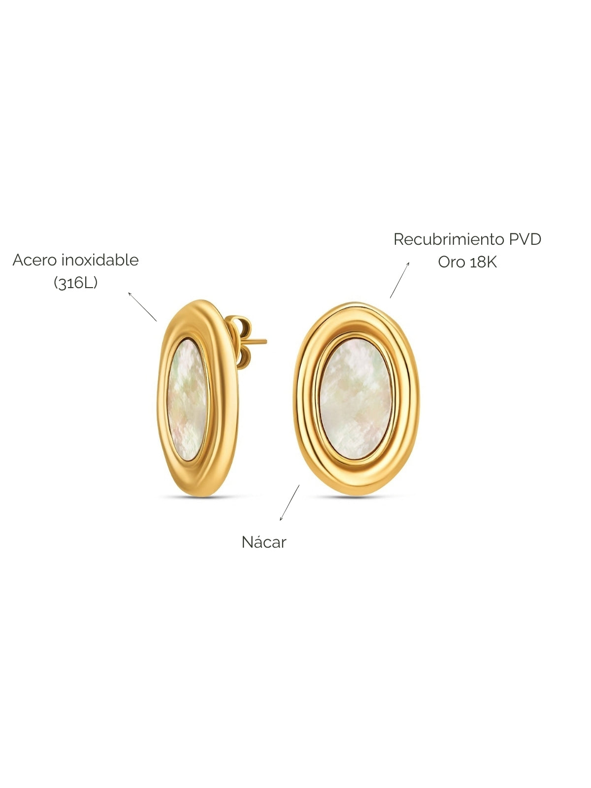 Aros Flirt Oval Moon Gold