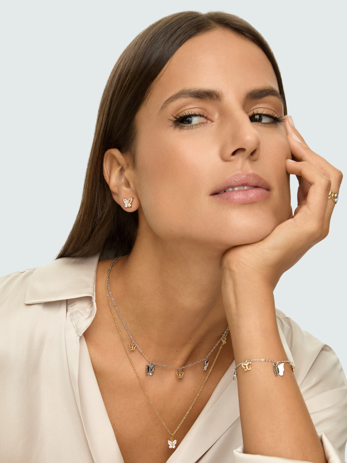 Aros Butterfly Crystal Gold