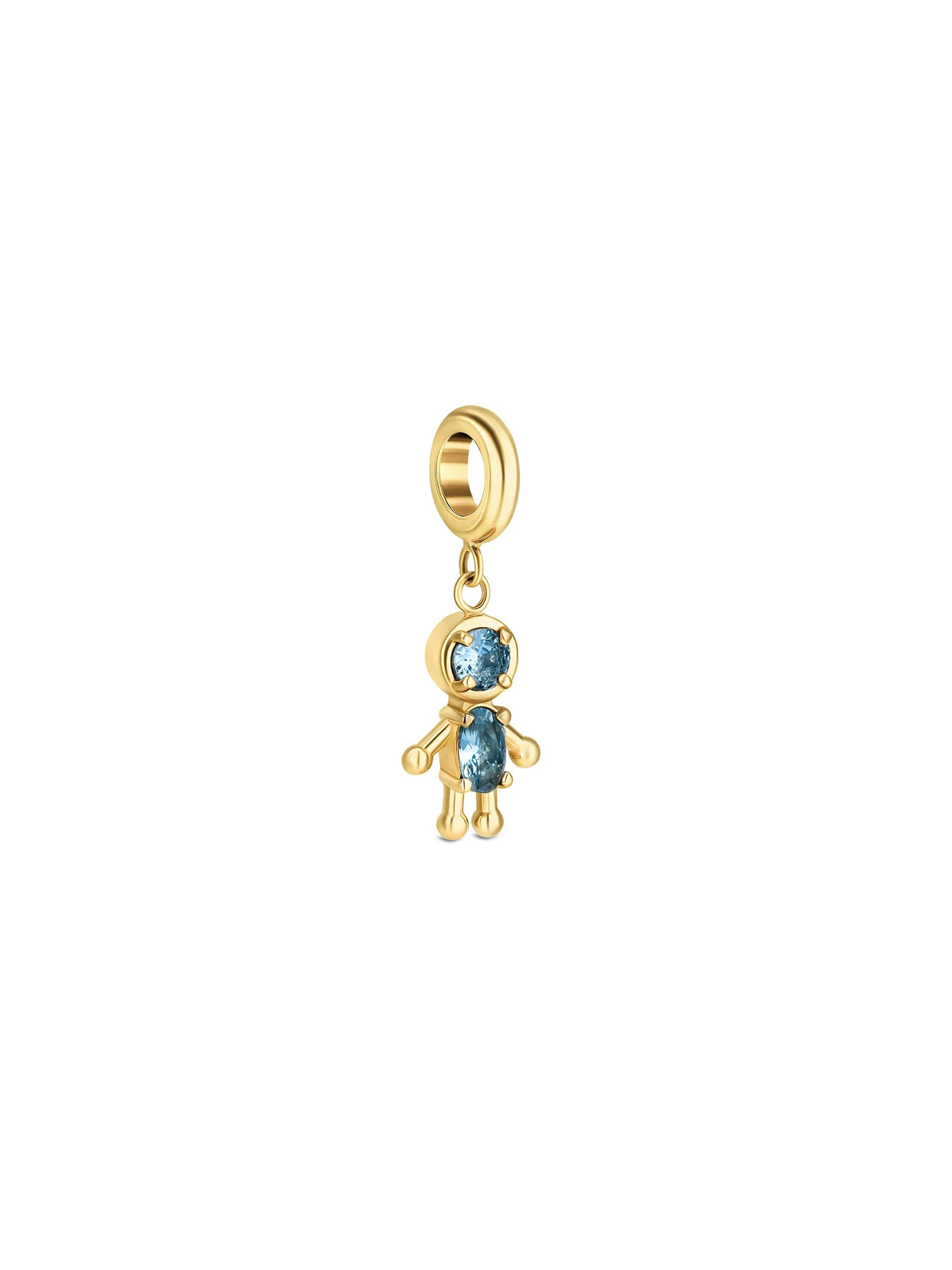 Charm Energy Blue Boy Crystal Gold