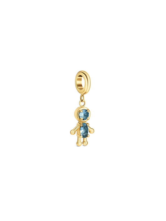 Charm Energy Blue Boy Crystal Gold