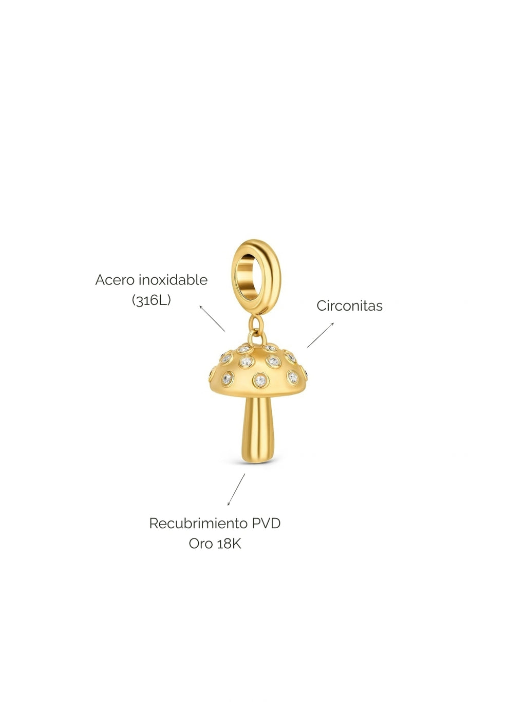 Charm Energy Mushroom Gold