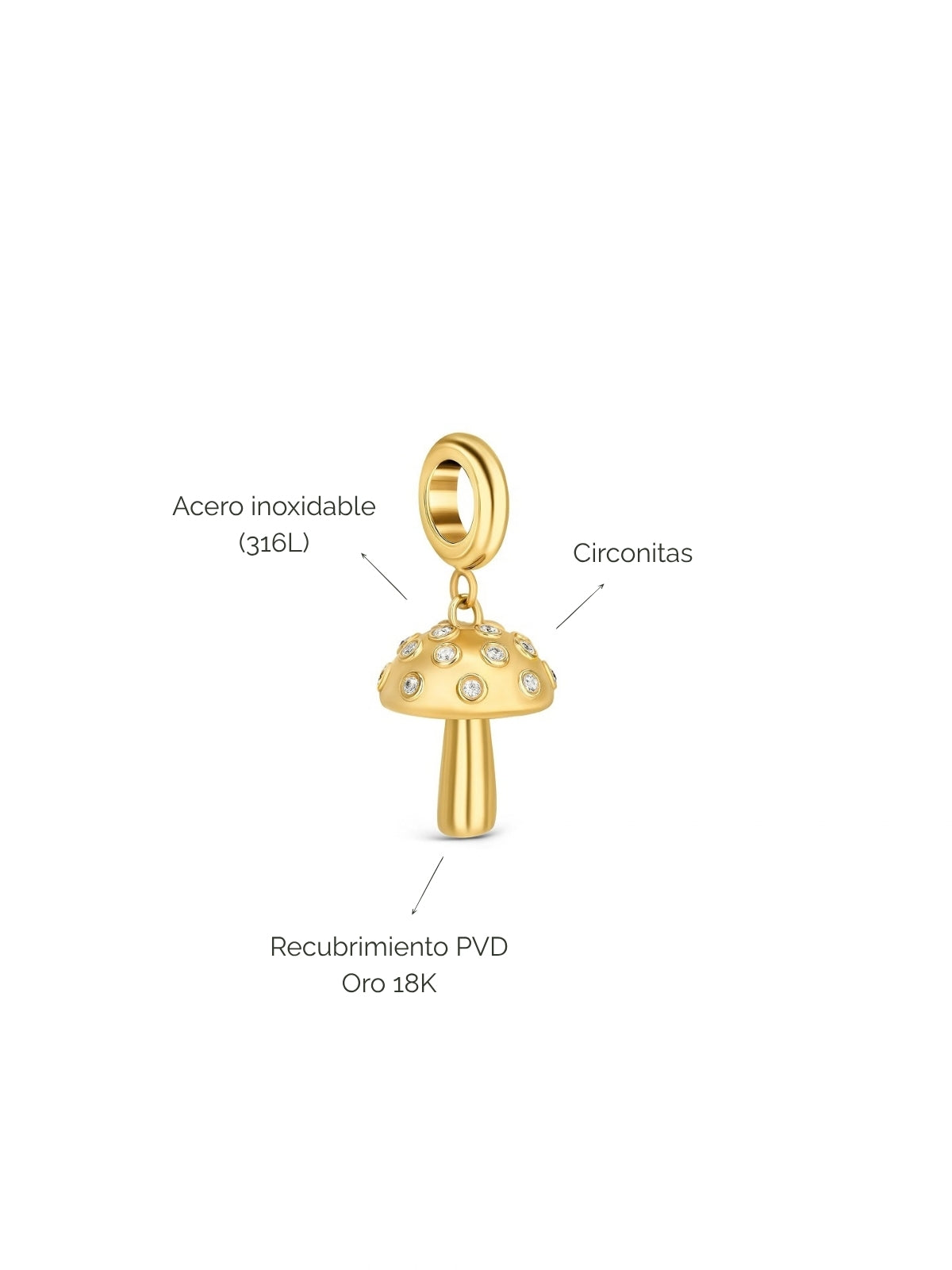 Charm Energy Mushroom Gold