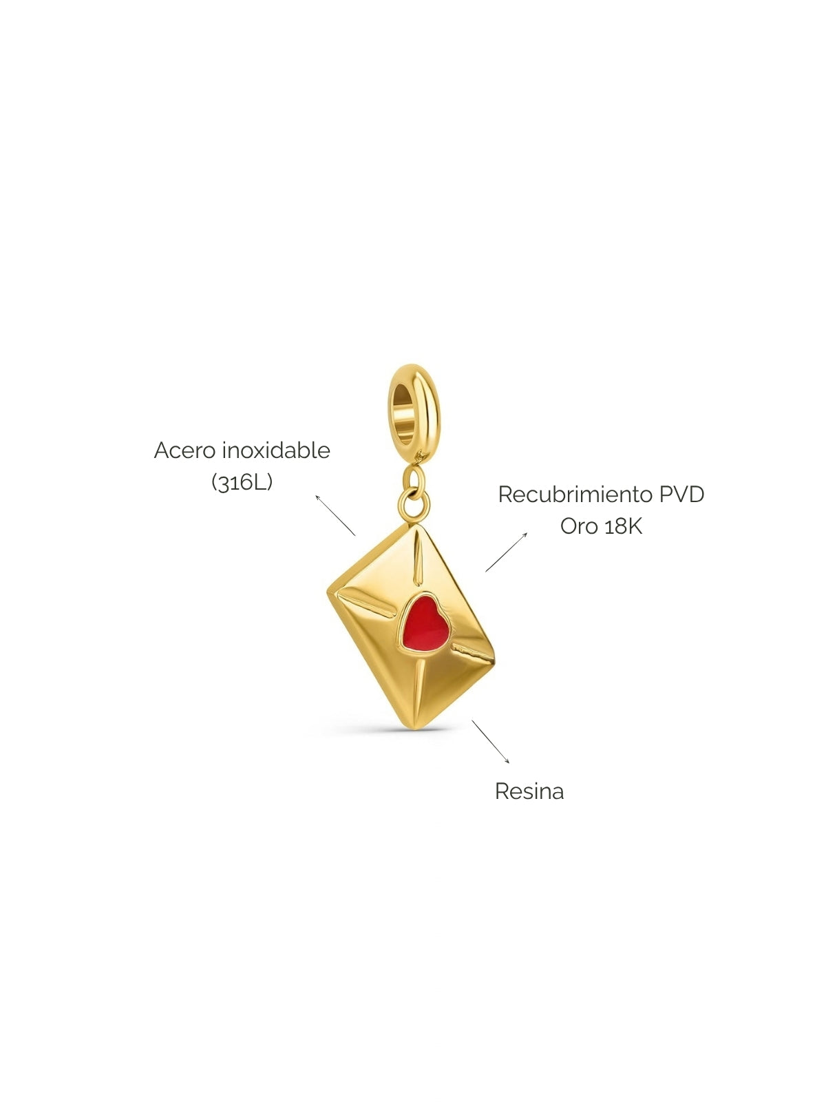 Charm One Energy Love Letter Gold