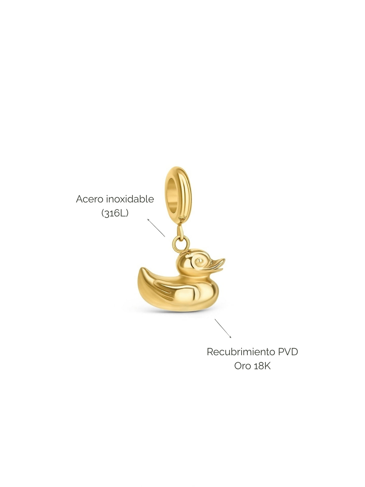 Charm One Energy Rubber Duck Gold
