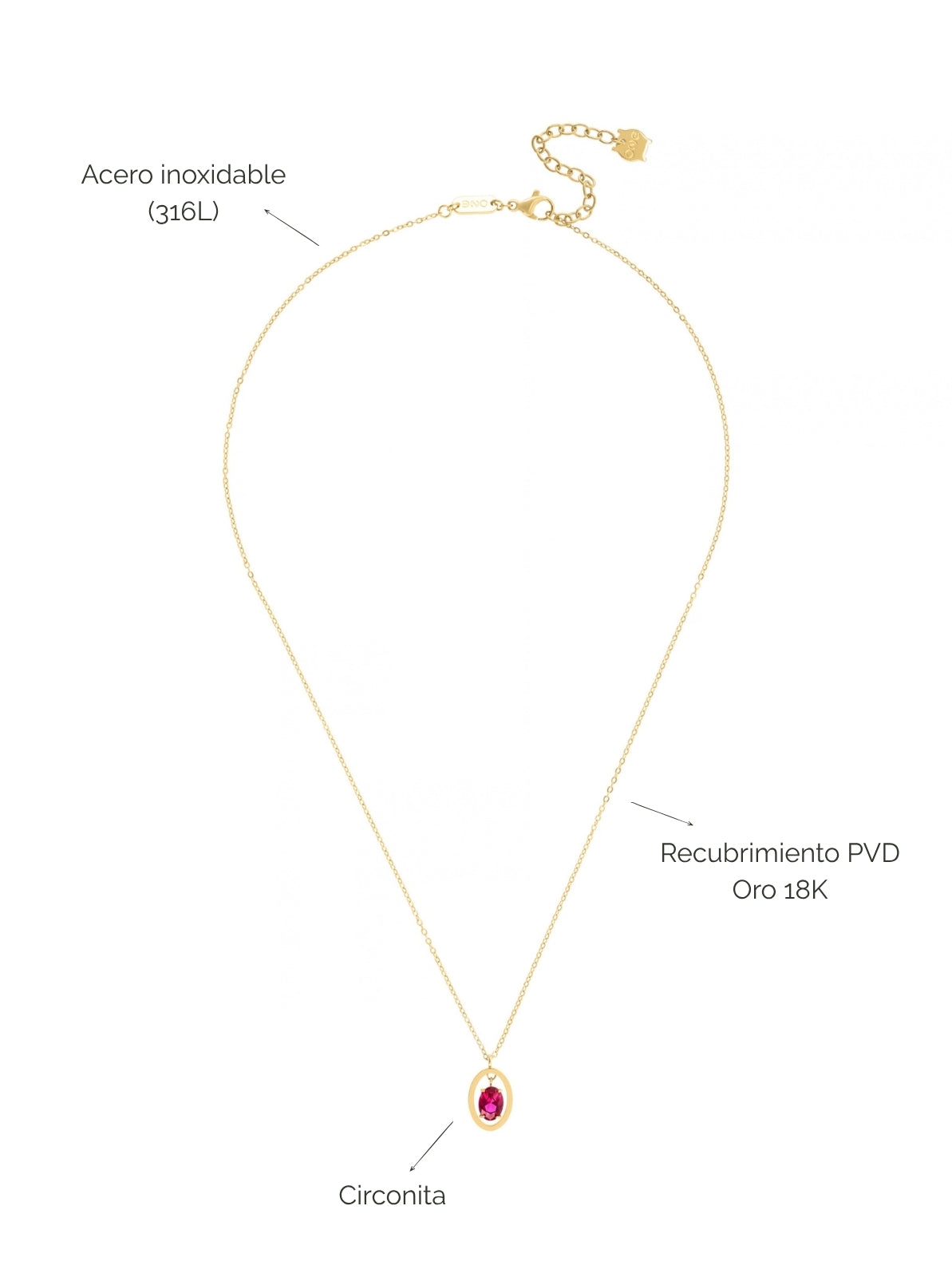 Collar Birthstone Julio - Pasión