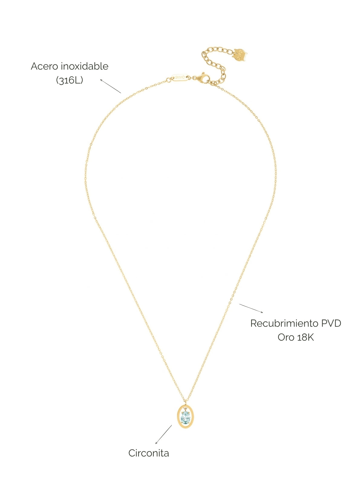 Collar Birthstone Marzo - Serenidad
