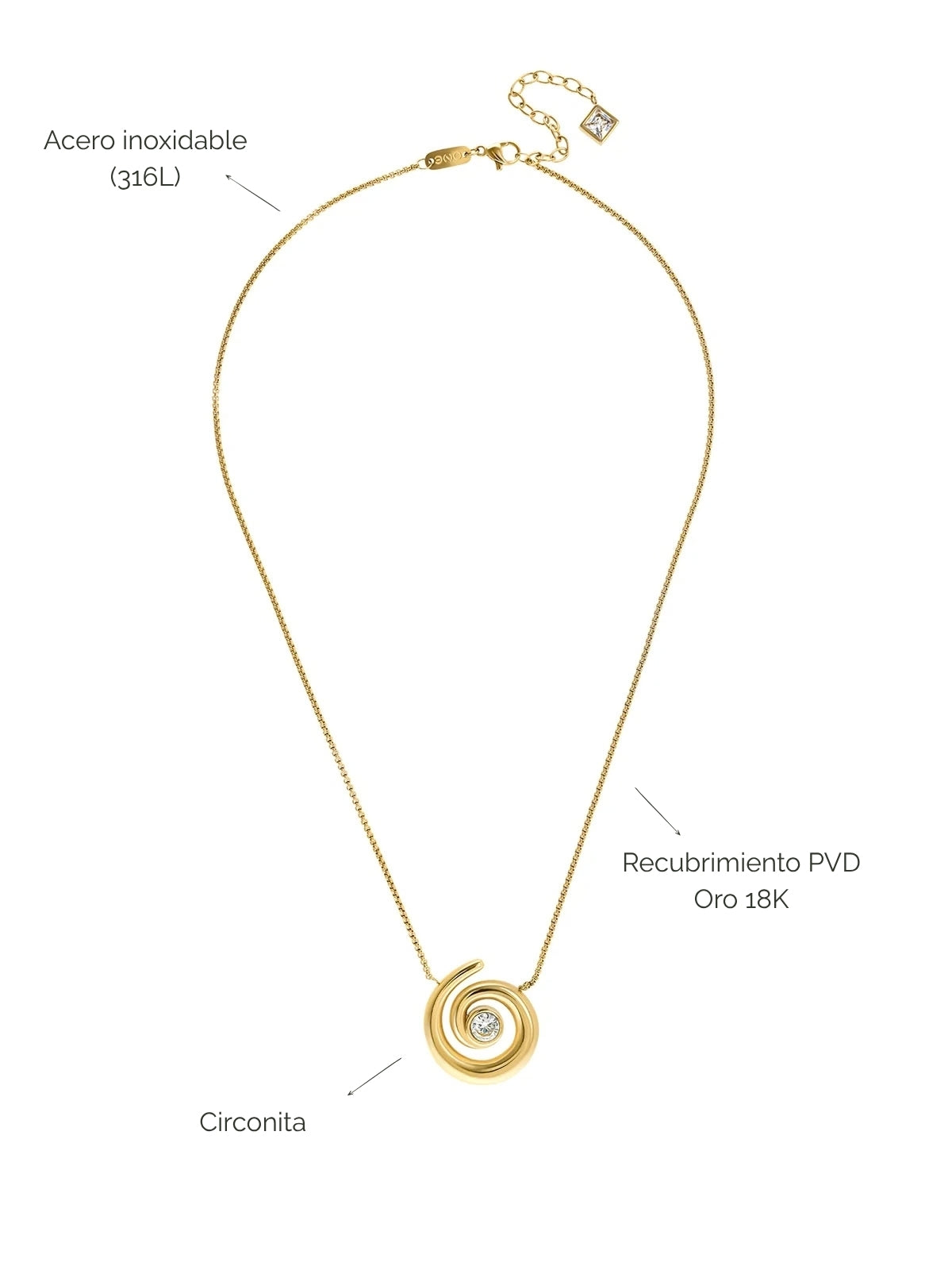 Collar Chess Spiral Gold