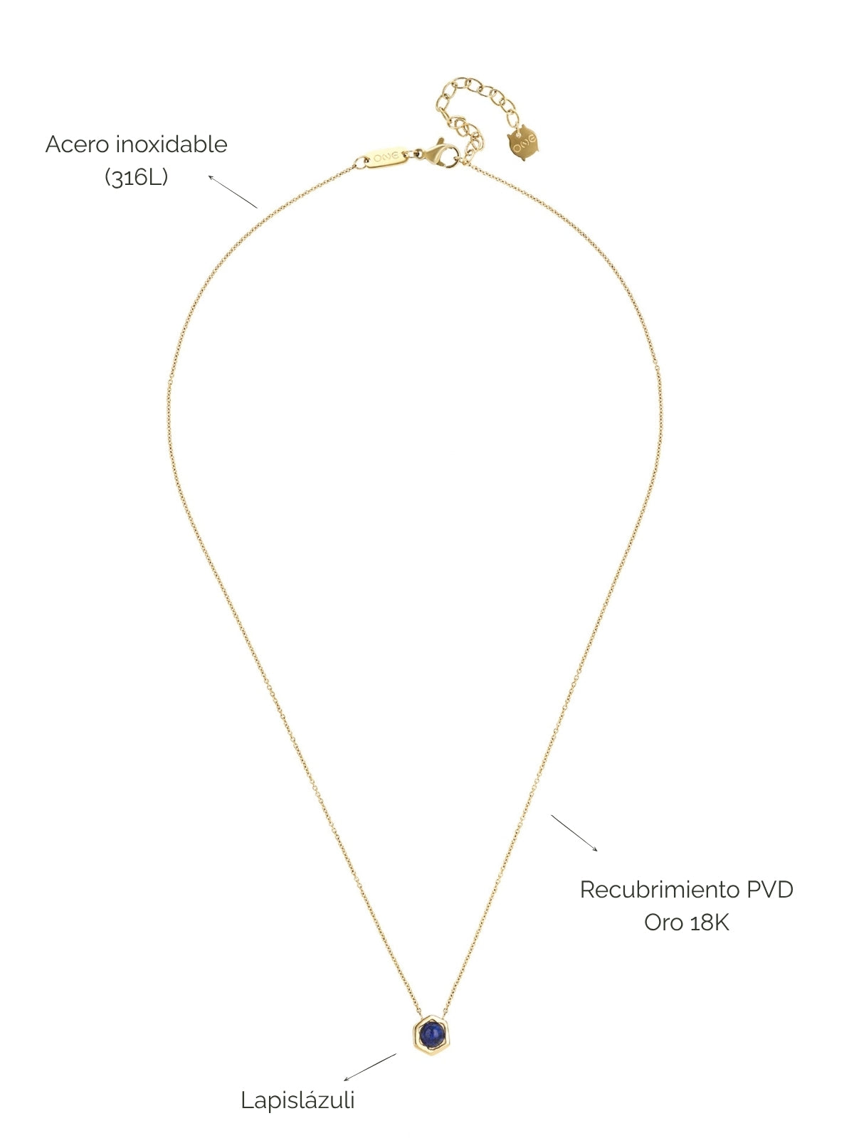 Collar Element Blue Gold