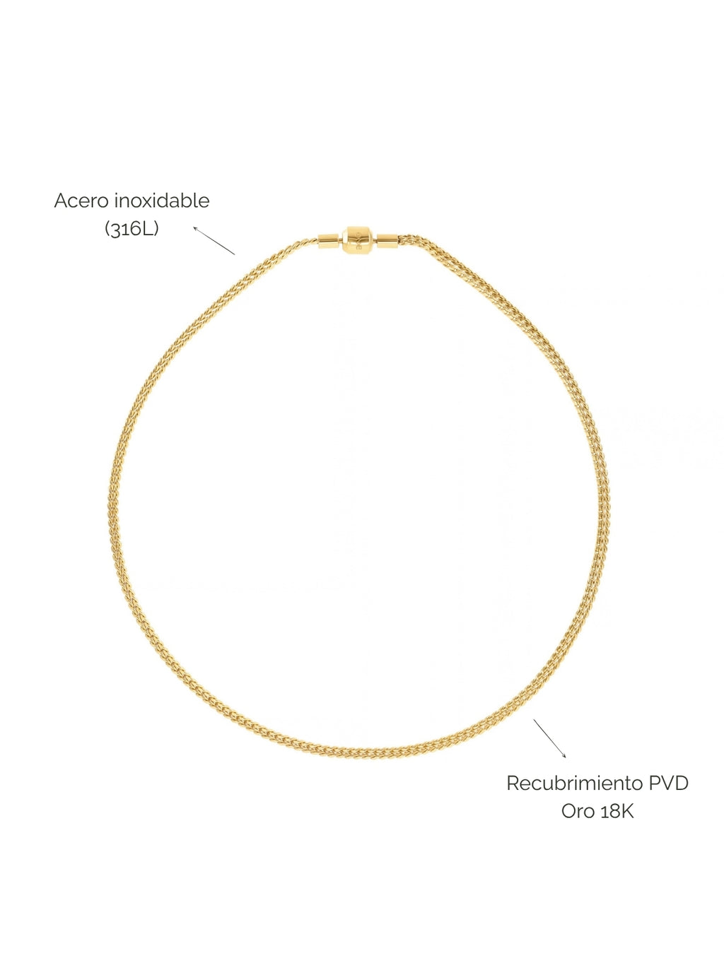 Collar Energy Master Twisted Gold