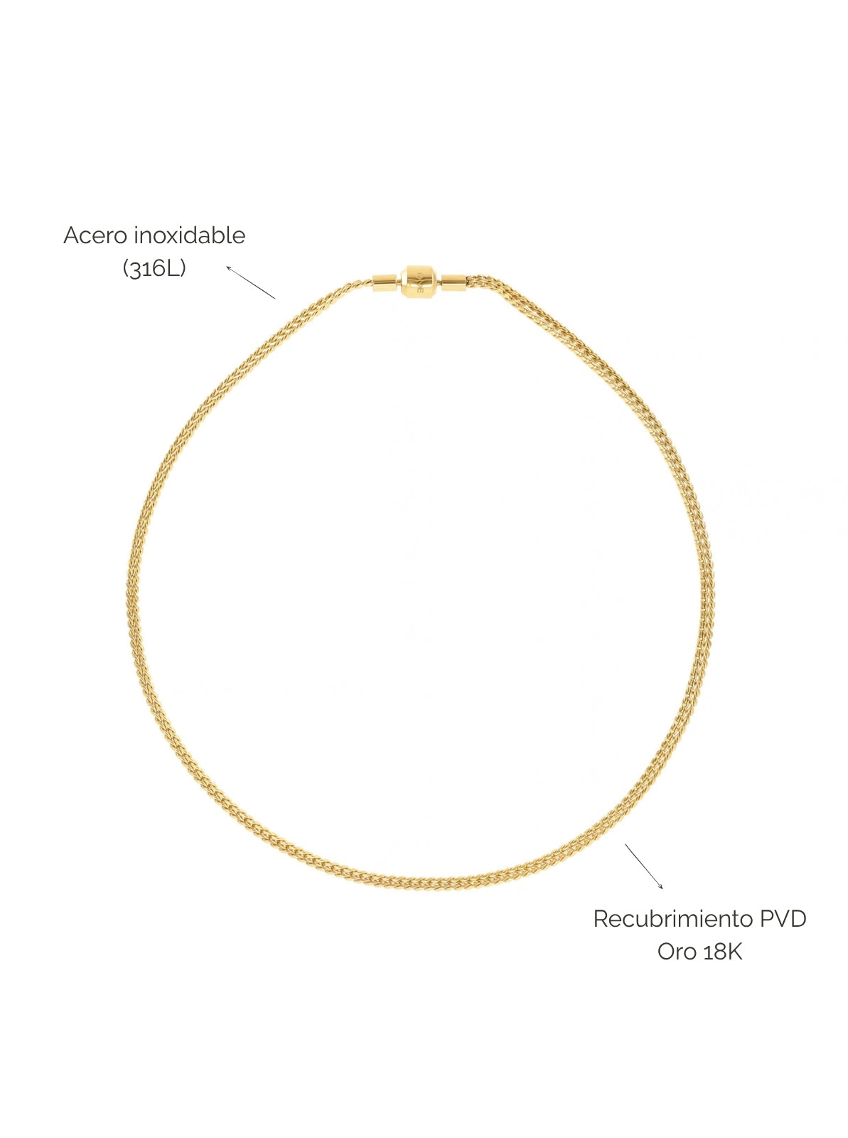 Collar Energy Master Twisted Gold