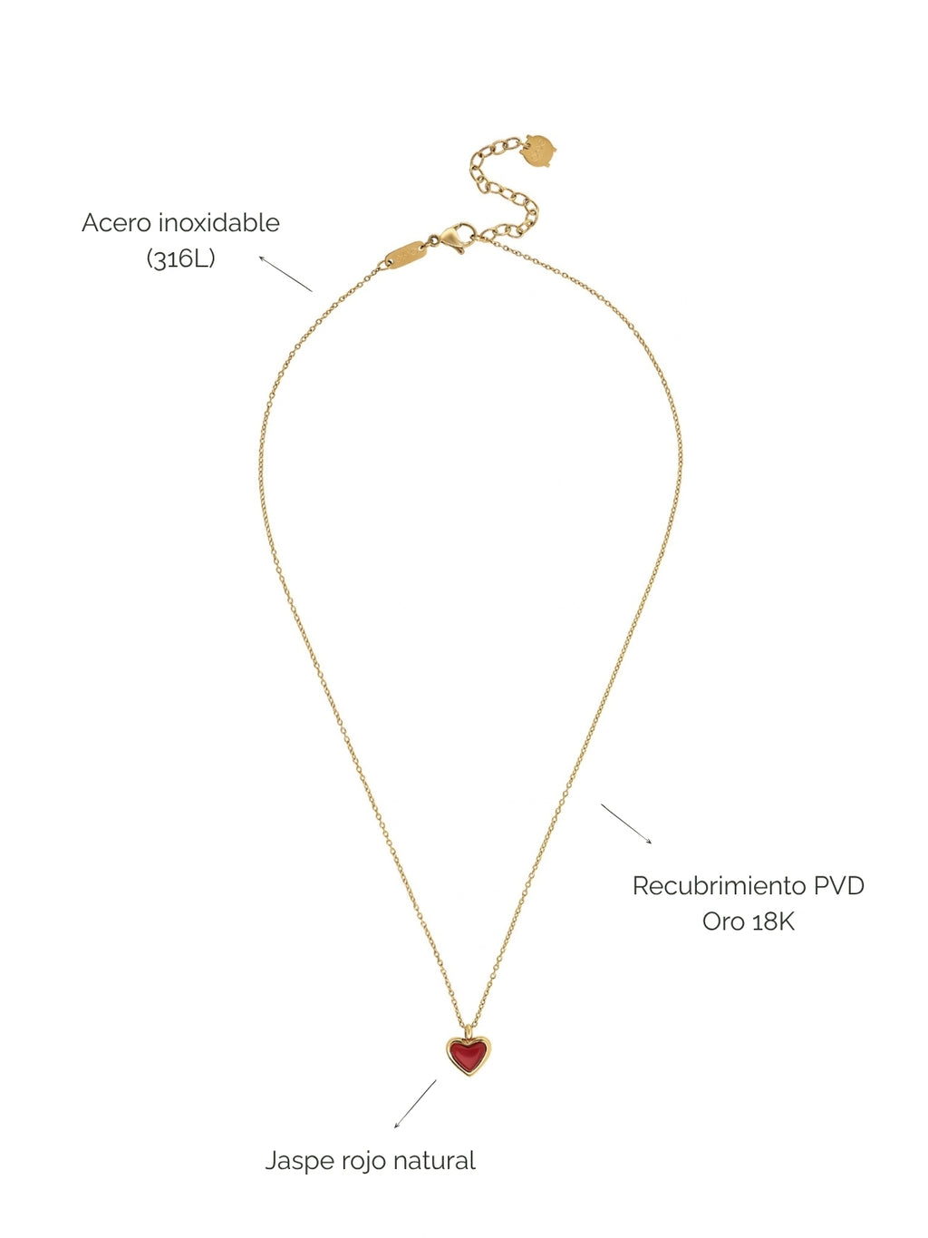 Collar Red Flame Gold