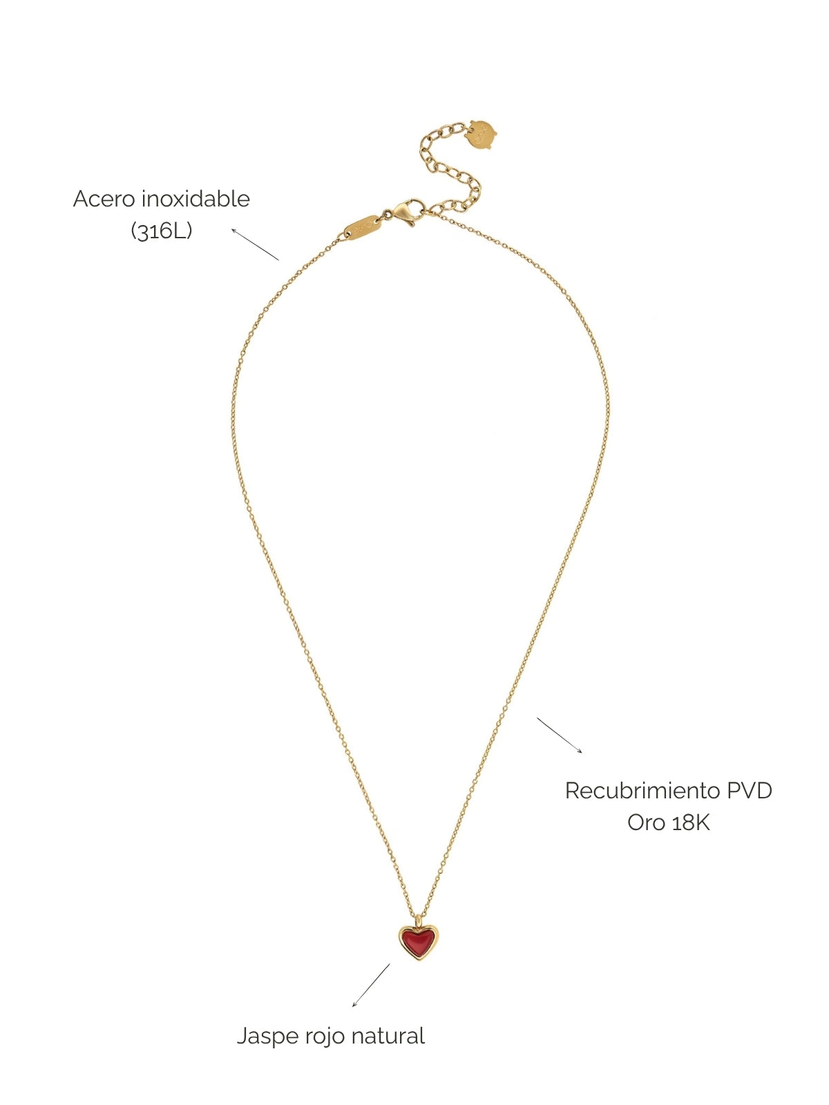 Collar Red Flame Gold