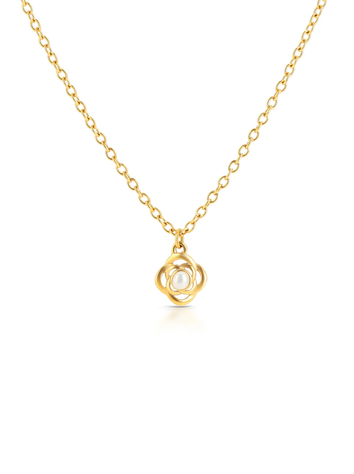 Collar Rose Petite Pearl Gold