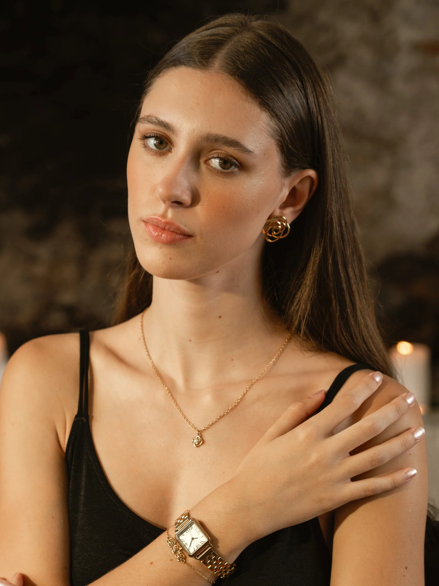 Collar Rose Petite Pearl Gold