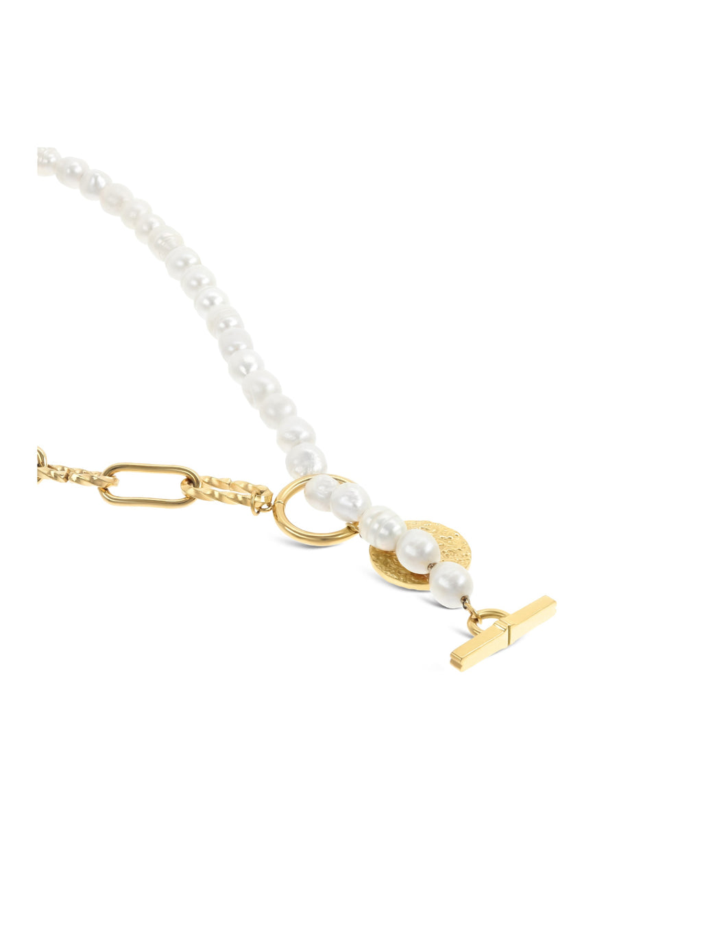 Collar Neckmess Pearly Gold