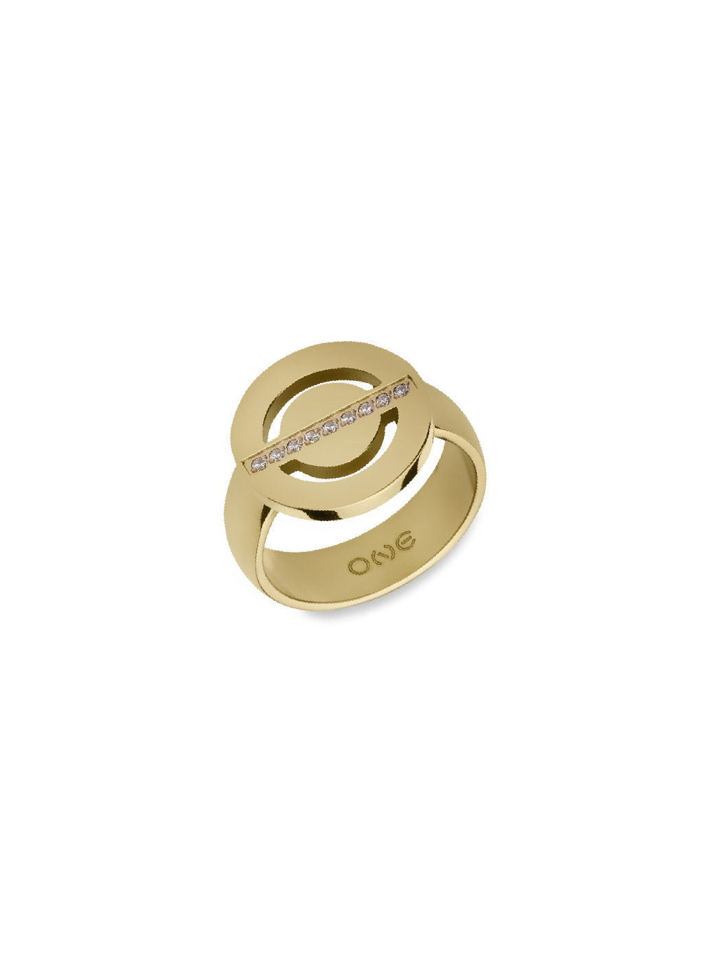 Anillo Asthetics dorado talla 7 de ONE
