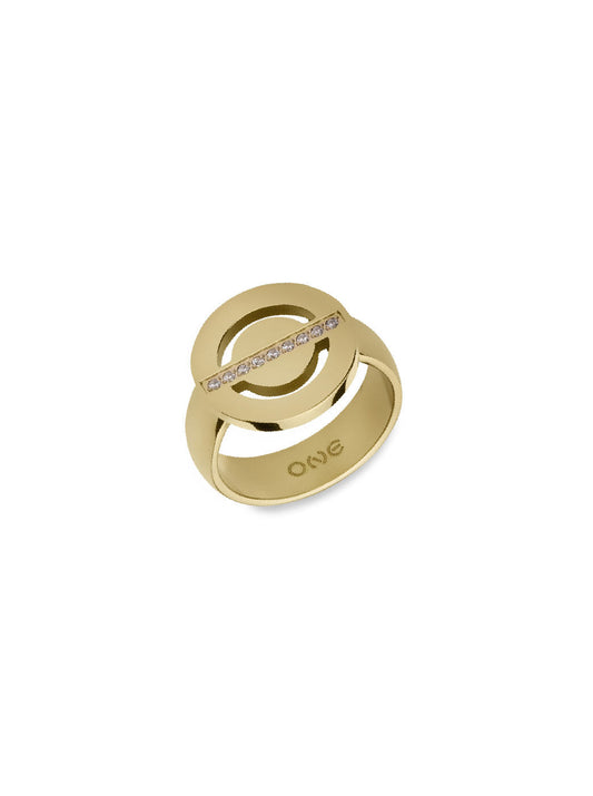 Anillo Asthetics dorado talla 7 de ONE