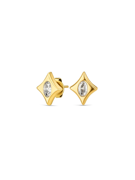 Aros Elena Tiny Divine Gold en tono dorado ONE