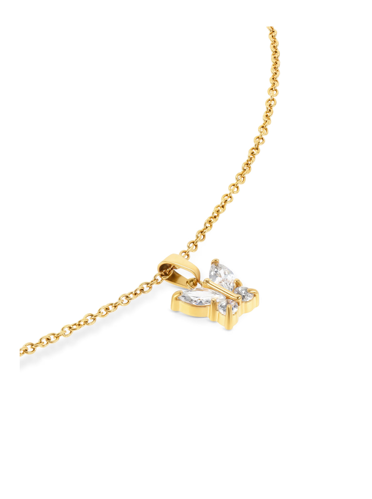 Collar Butterfly Crystal Gold