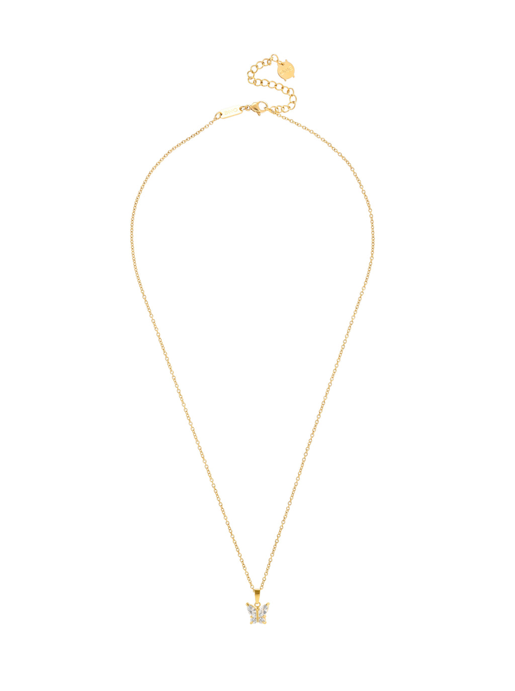 Collar Butterfly Crystal Gold