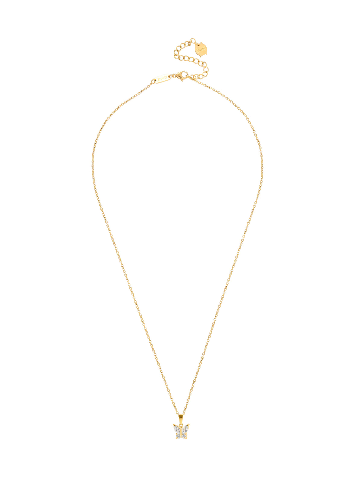 Collar Butterfly Crystal Gold
