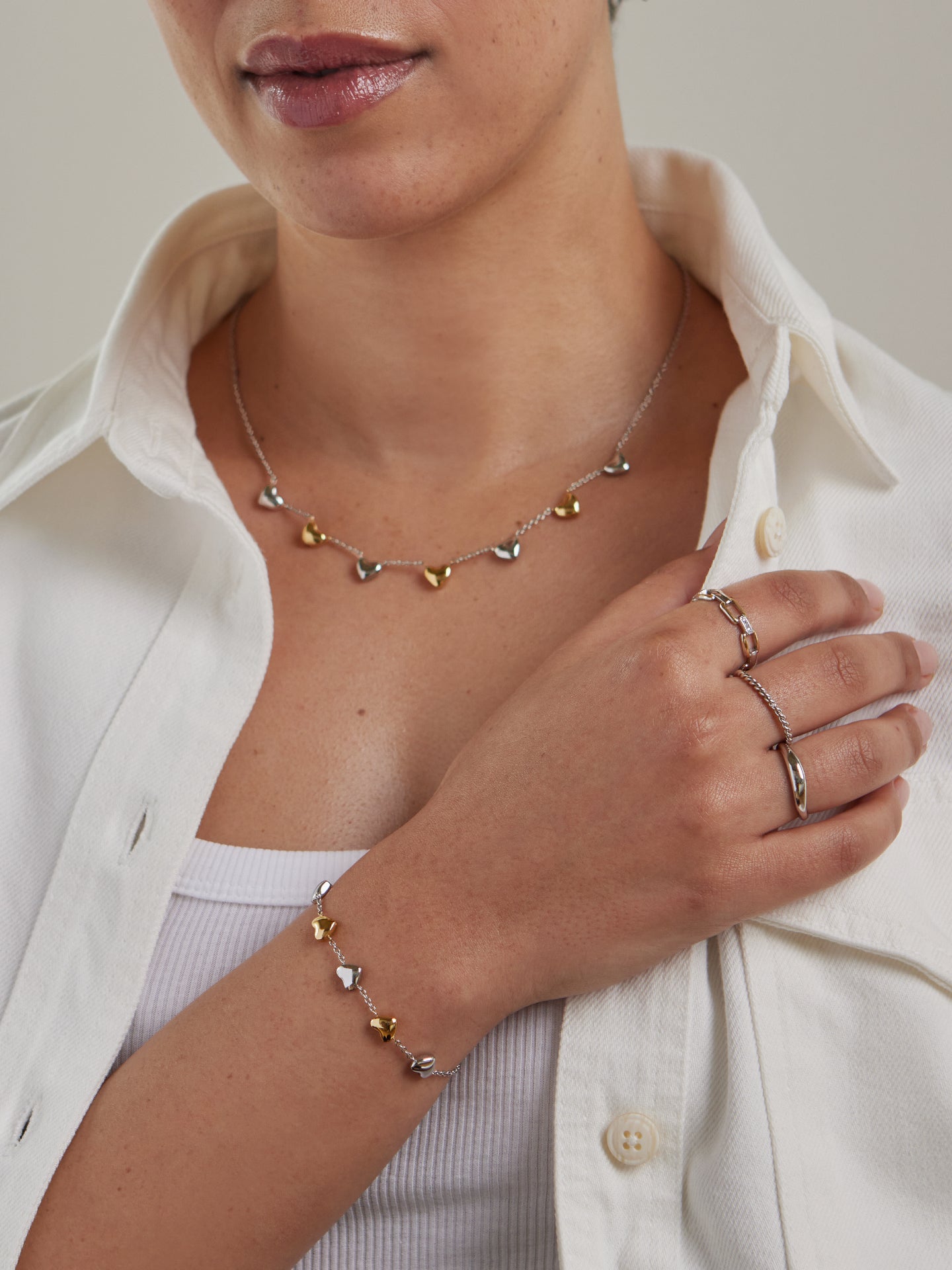 Collar Crazy Heart Embrace Bicolor