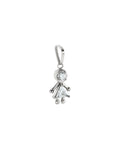 Charm Energy Girl Crystal Silver