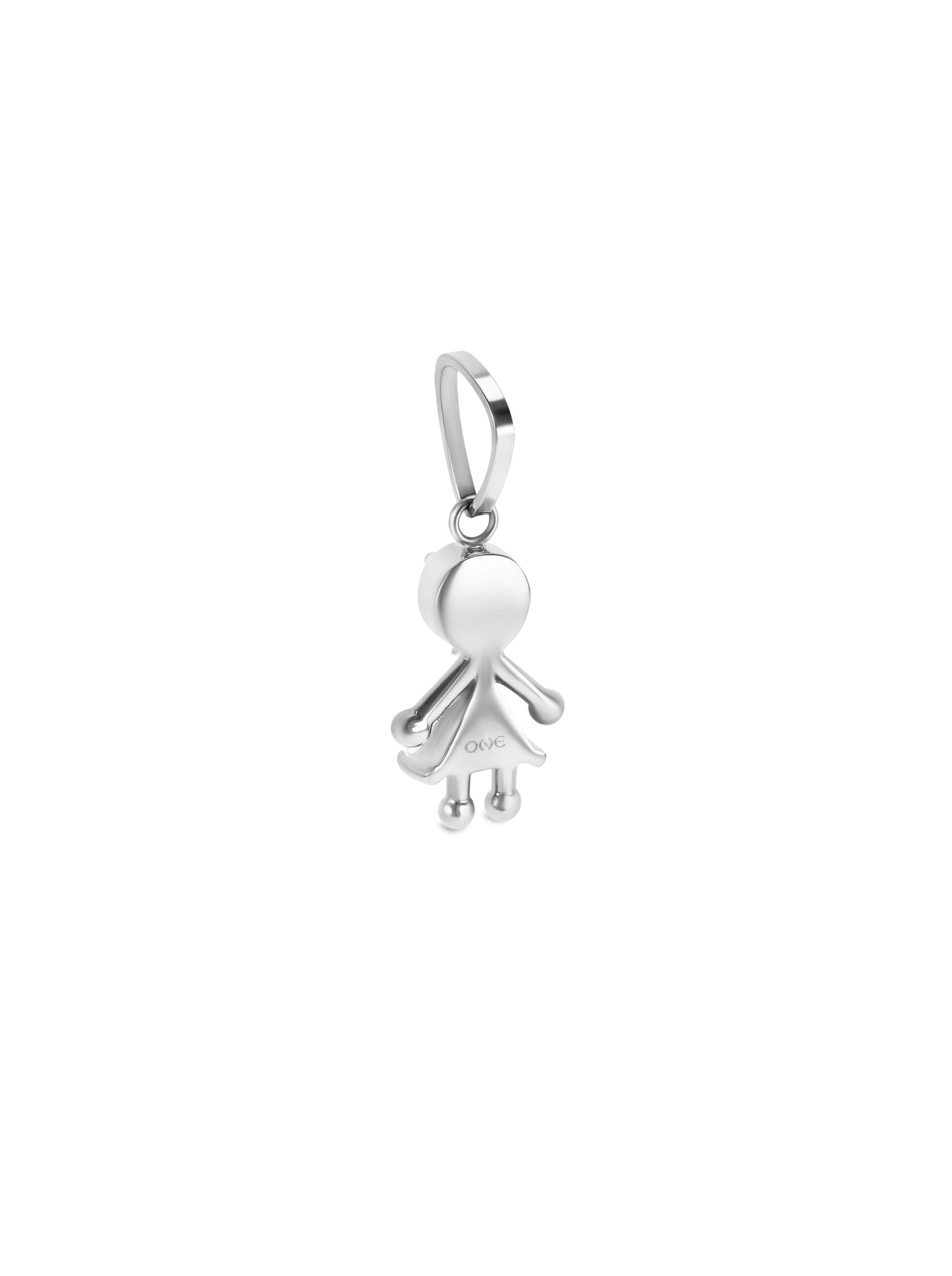Charm Energy Girl Crystal Silver