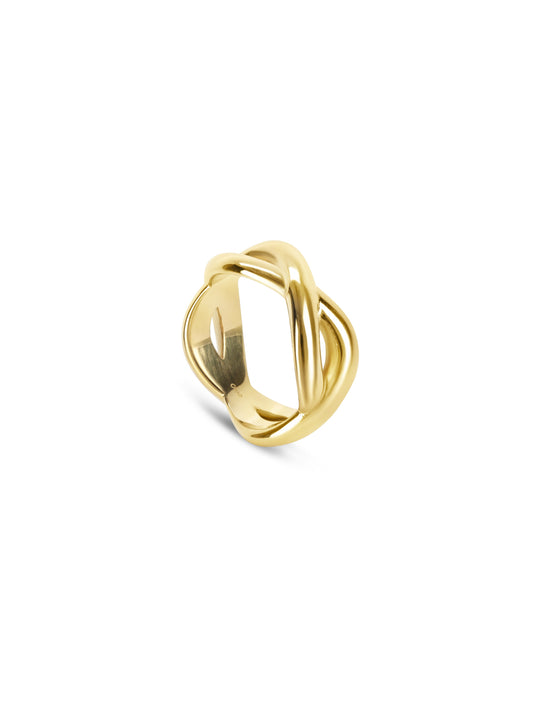Anillo Infinity Crossed Gold