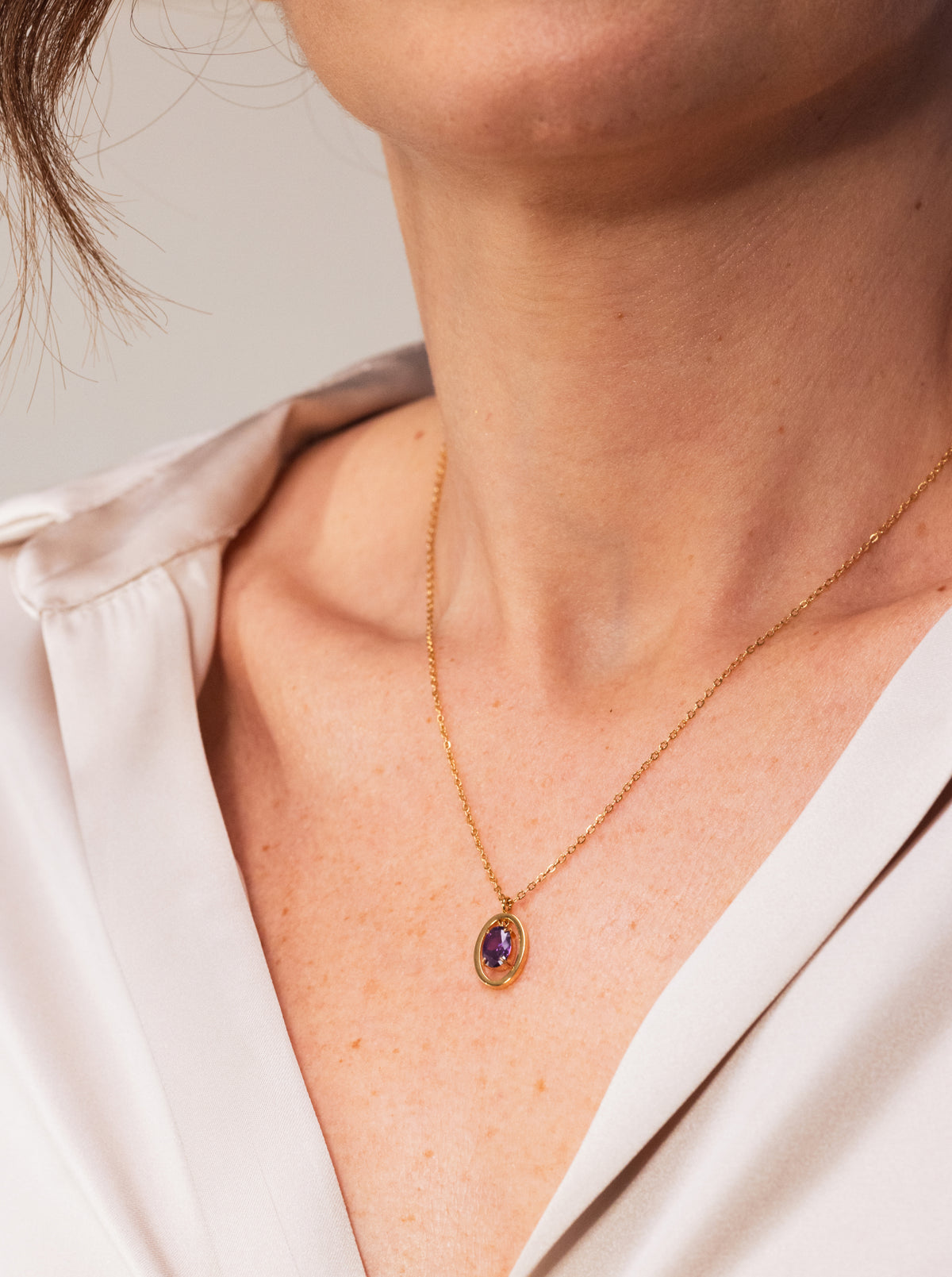 Collar Birthstone Febrero - Sabiduría