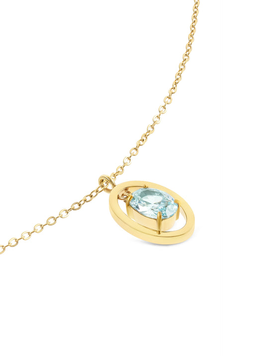 Collar Birthst Marzo - Serenidad