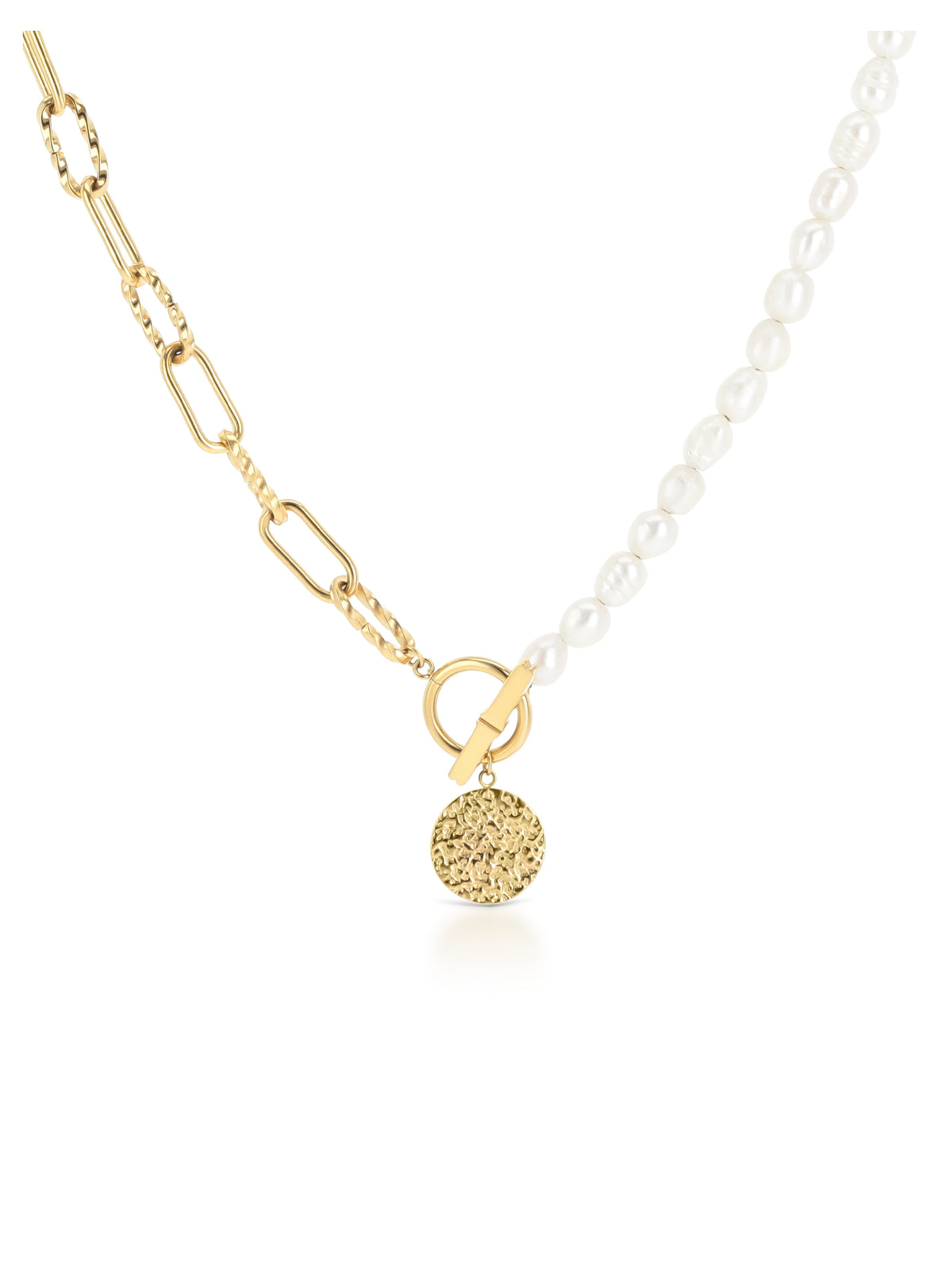 Collar Neckmess Pearly Gold