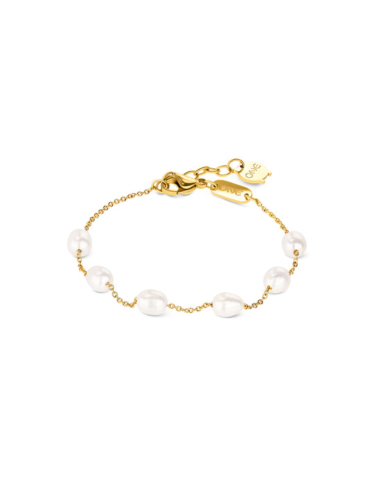 Pulsera Rose Infinite Pearl Gold