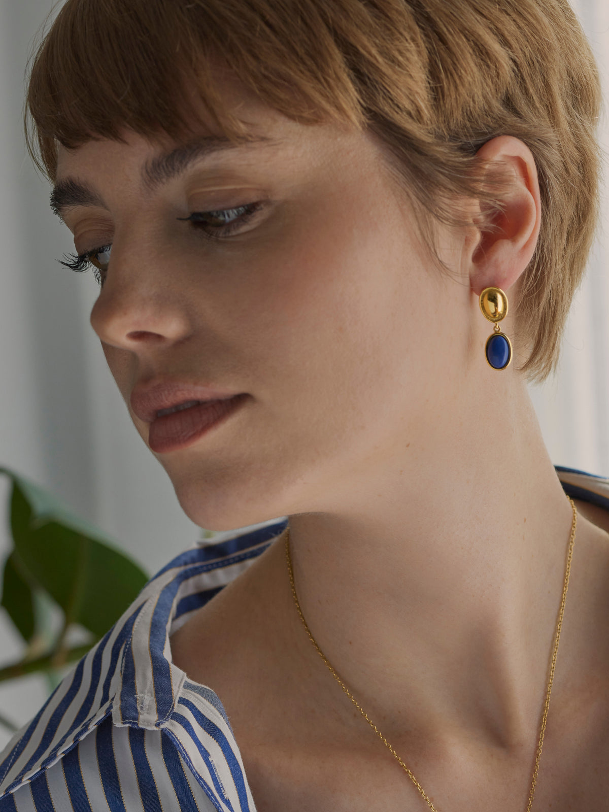 Aros Element Blue Long Gold