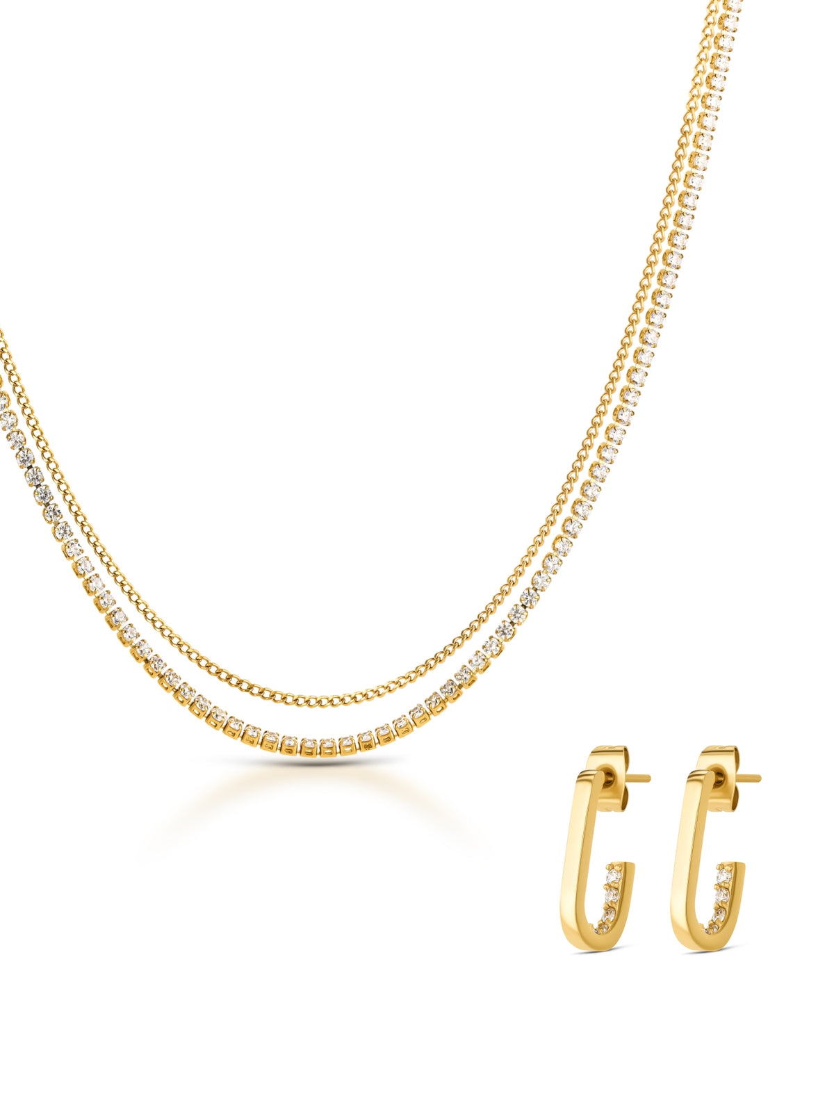 Set Collar y Aros Golden Treasures
