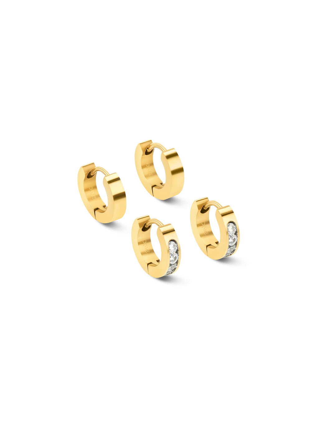 Set de Aros Shimmer dorados de ONE